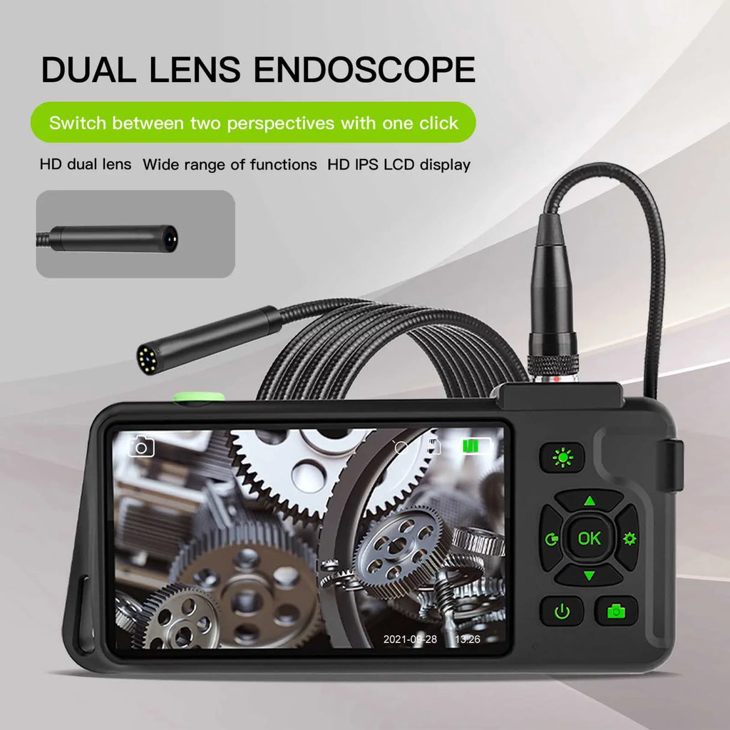 Docooler Industrial  with 4.5-inch  Color Display 1080P Photos Videos Snake  with 8   Borescope  Waterproof 2 Million Pixels Inspection  with   Slot for Maintenance