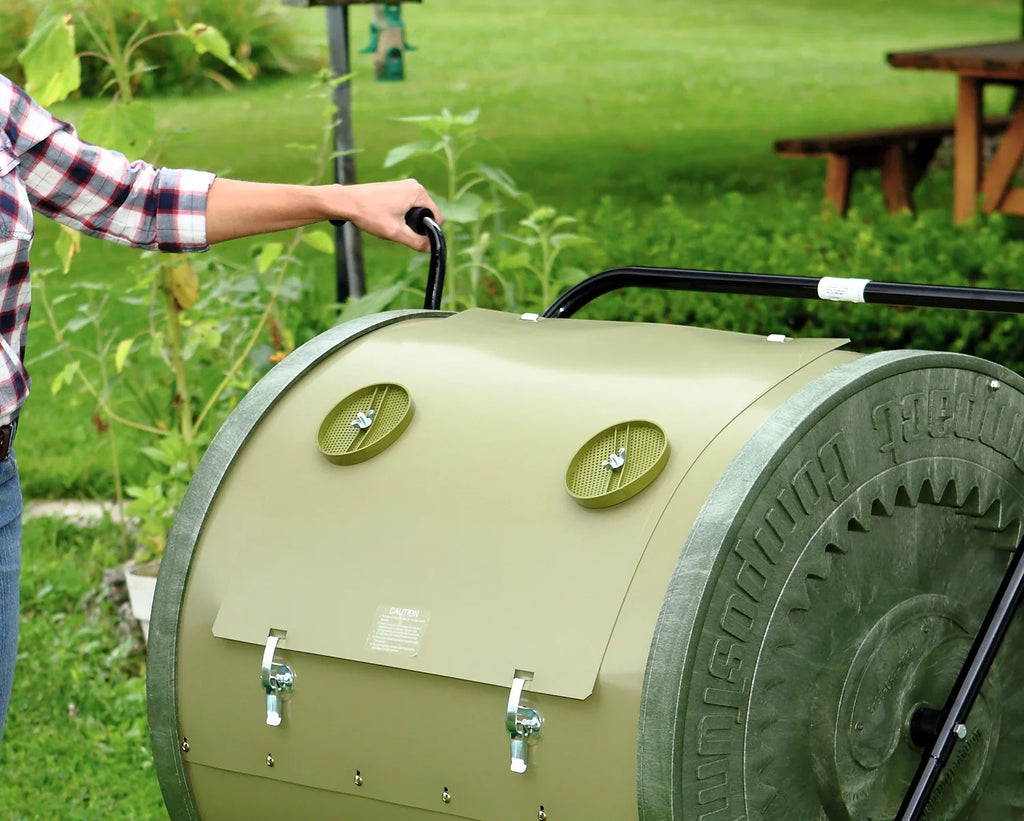 Mantis Compact ComposTumbler  Easy-to-Load Easy-to-Empty with No Bending - Sturdy and durable, Holds 88 Gallons, Low Cost Per Gallon
