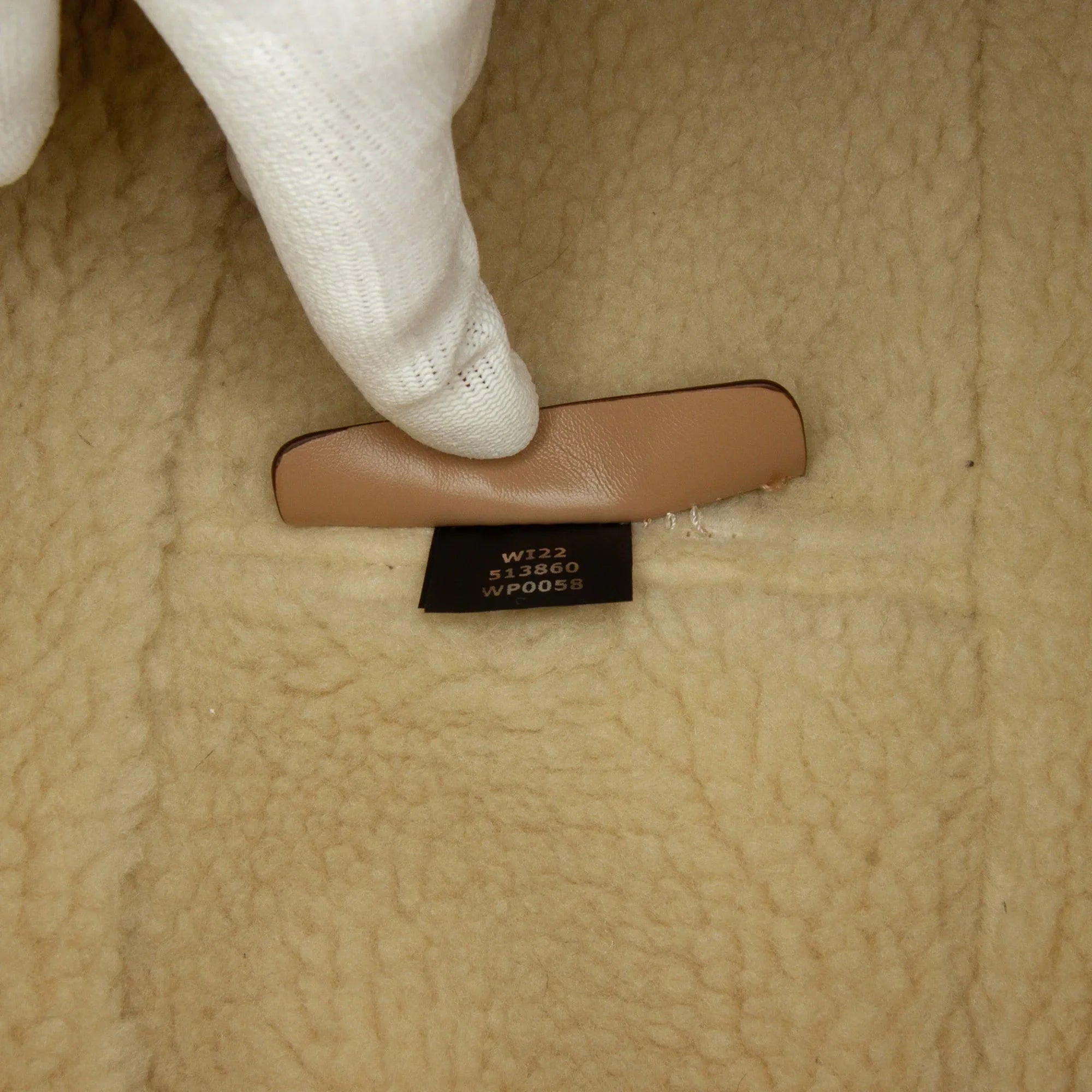 Pre-Owned Authenticated Stella McCartney Shearling Trimmed Stella Logo Satchel Chemical Fiber Fabric Brown Unisex (Good)
