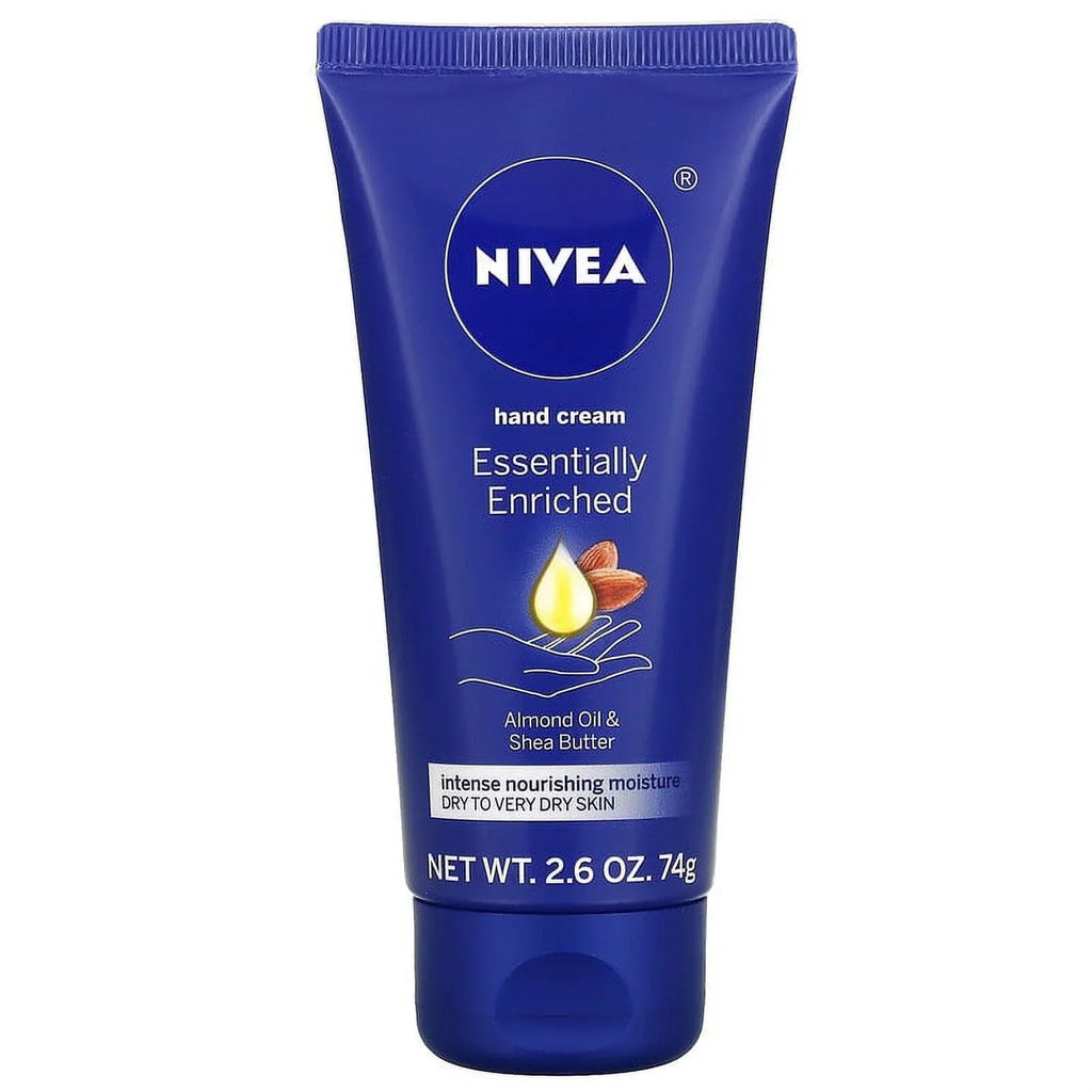 Nivea, Essentially Enriched Hand Cream, Almond Oil & Shea Butter, 2.6 oz (74 g) Pack of 4
