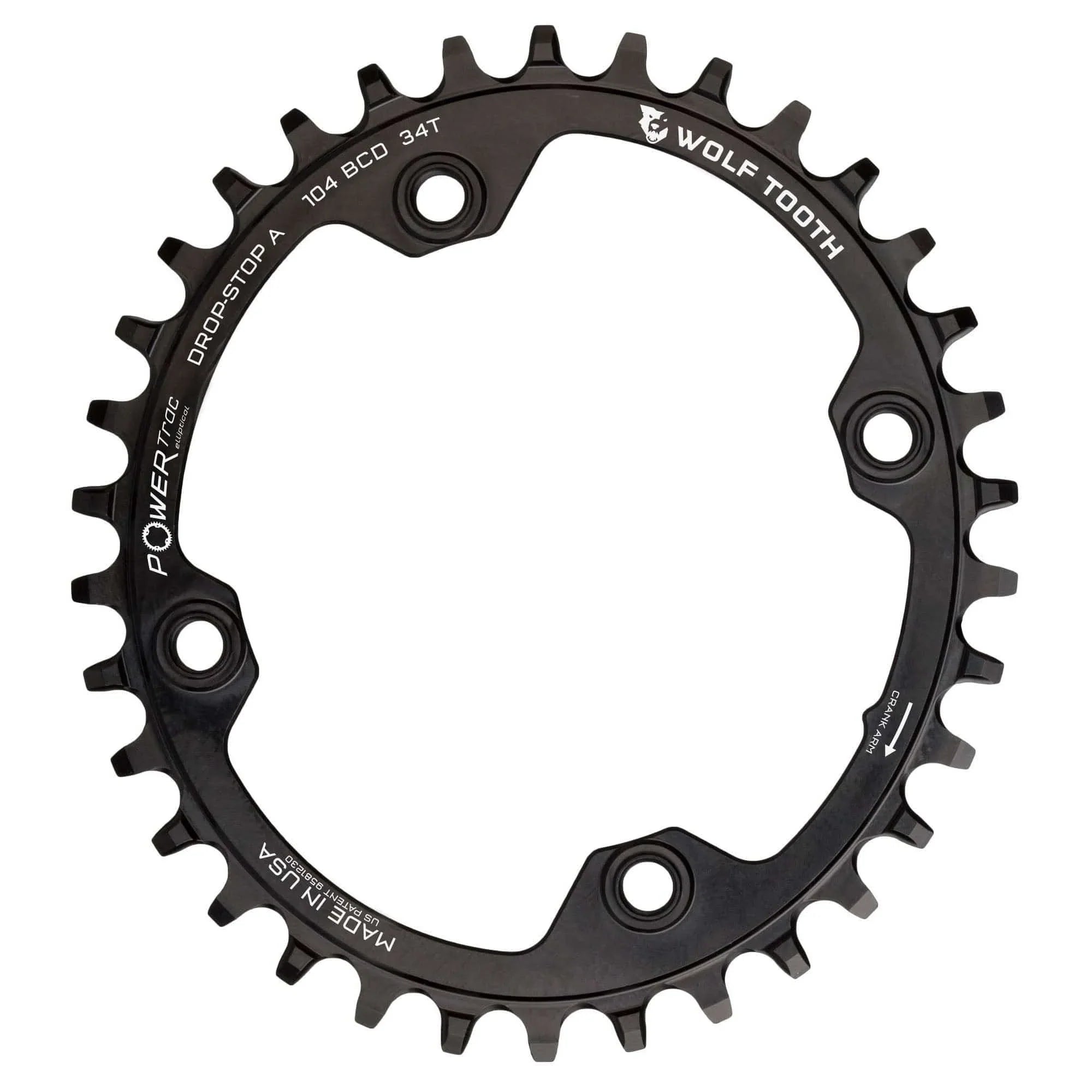 Wolf Tooth Elliptical 104  Hyperglide+ Chainring - Tooth Count: 34 Chainring : 104