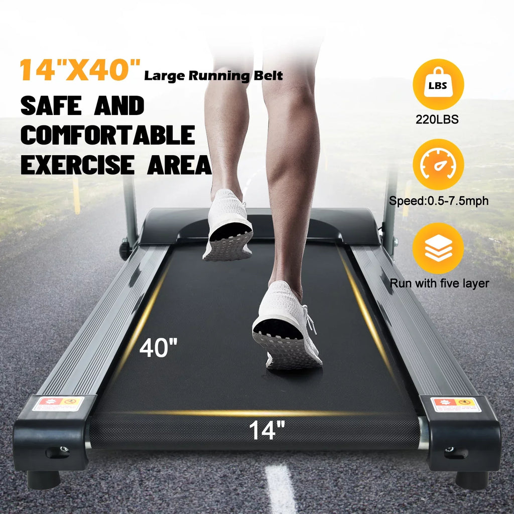 Folding Treadmill Ideal for Small Apartments Perfect for Home and Gym Use