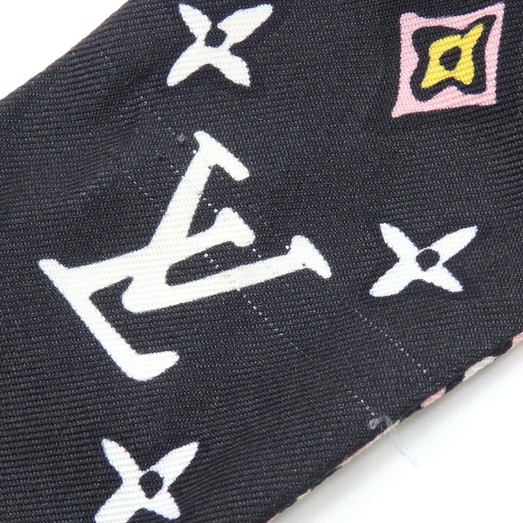 Pre-Owned Louis Vuitton Scarf Muffler Bandeau  Wild at Heart Women's Multicolor Silk Leopard Print  (Good)