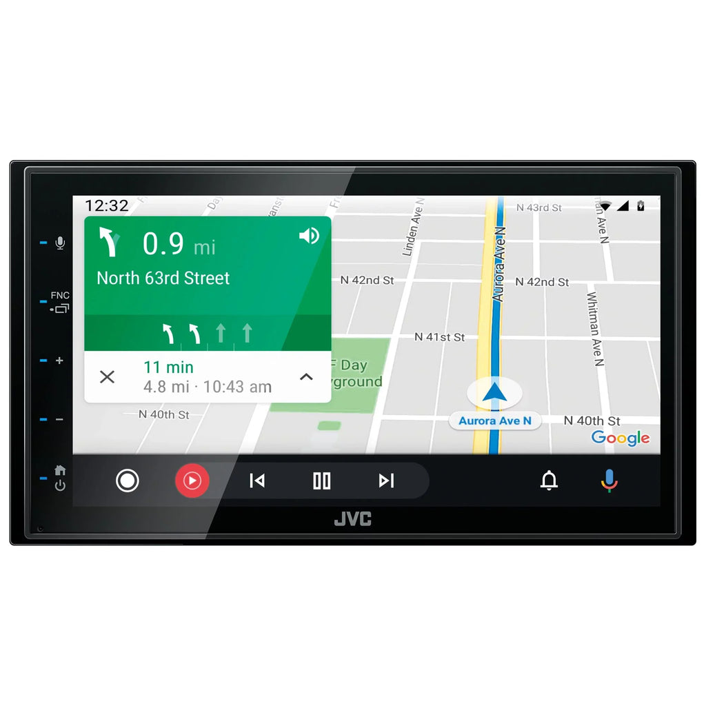 Bundle -  - 6.8" Apple CarPlay/Android Auto Digital Media Receiver with Dash Kit, Wiring Harness and Antenna Adaptor, Compatible with Wrangler, 03-06
