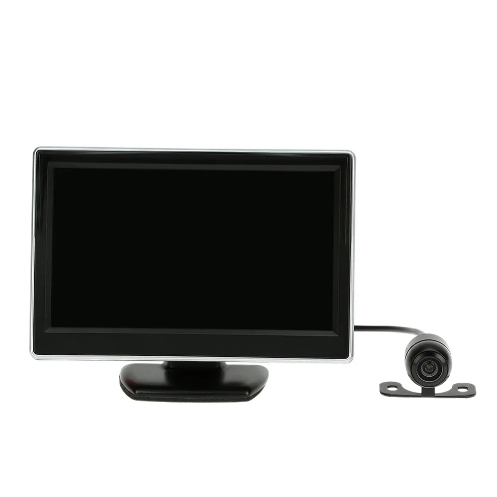 Car Rear View Backup System - 5 Inch   Display Monitor with Parking Camera for Safe Reverse and Parking Assistance