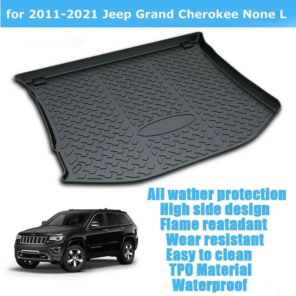 Easy to Clean for 2011-2021 Jeep Grand Cherokee  Rear Cargo Trunk Mats Liner