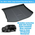 Easy to Clean for 2011-2021 Jeep Grand Cherokee  Rear Cargo Trunk Mats Liner
