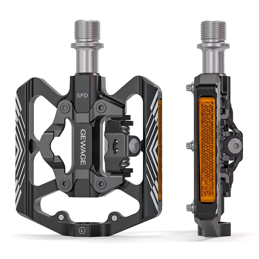 Mountain Bike Pedals with Reflector, Lightweight Aluminum, Improved Transfer