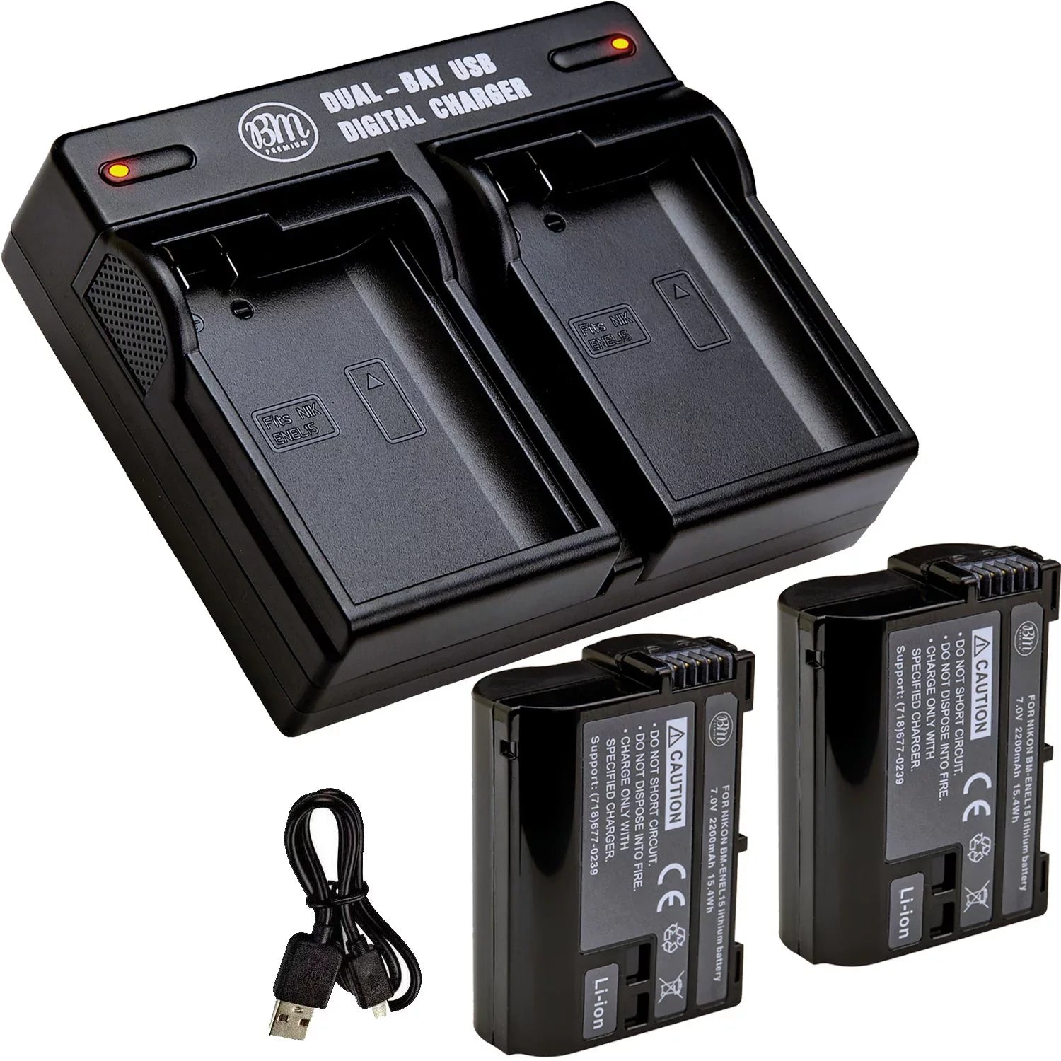 2 - Batteries and Dual Bay Battery Charger for Nikon    1             Cameras