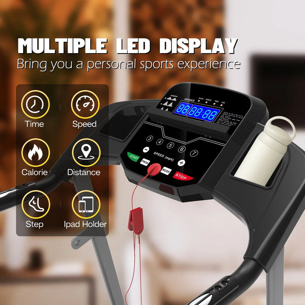 Folding Treadmill Ideal for Small Apartments Perfect for Home and Gym Use