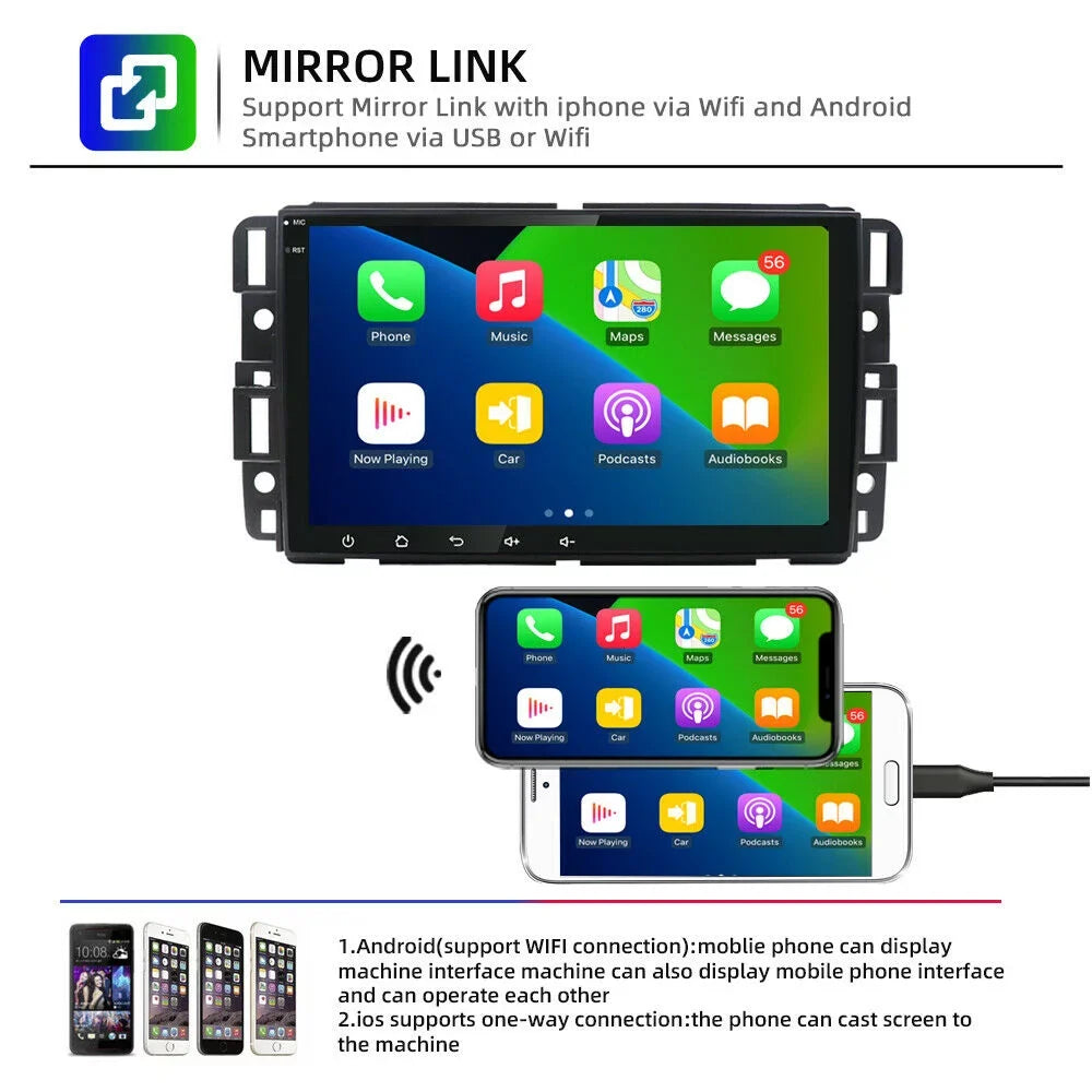 Android 10 Car Radio   Player for  Sierra Chevrolet Silverado Yukon Acadia 8" Quad Core Radio Para Carro