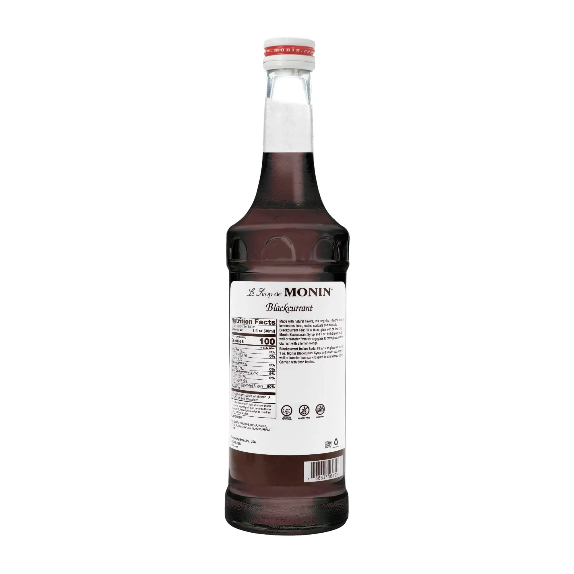 Monin Premium Gourmet Blackcurrant Syrup 750Ml Bottle (Black Currant)